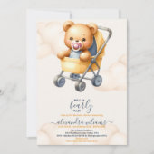 Invitation Boho Teddy Bear Nous Pouvons Bearly Wait Baby show (Devant)