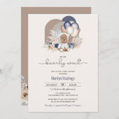 Invitation Boho Teddy Bear, On Peut Attendre Rapidement - Bab (Devant / Derrière)