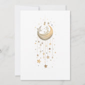 Invitation Boho Teddy Bear Stars Lune Baby shower (Dos)