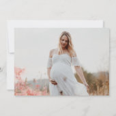 Invitation Boho Teddy Polar Ours rose Pampa Grass Baby shower (Dos)