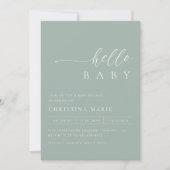 Invitation Boho tendance Turquoise Baby shower neutre genre (Devant)