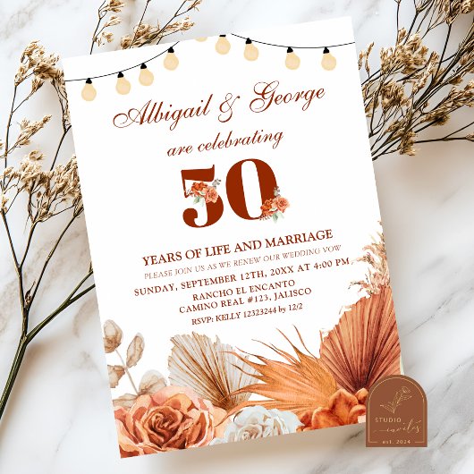 Invitation Boho Teracotta Nous faisons toujours l'invitation