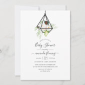 Invitation Boho Terarium géométrique Baby shower Floral (Devant)