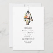 Invitation Boho Terarium géométrique Fête des mariées florale (Devant)