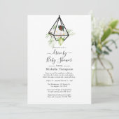 Invitation Boho Terarium Géométrique Floride Drive Par Douche (Debout devant)