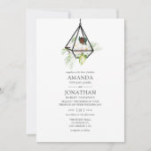 Invitation Boho Terarium géométrique Mariage floral (Devant)