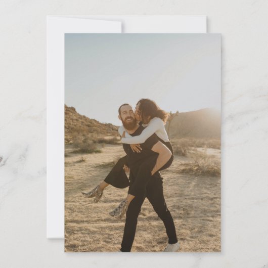 Invitation Boho terracotta 5 Photos script mariage (Dos)