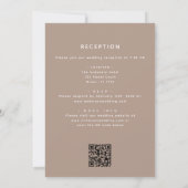 Invitation Boho Terracotta All in One QR Code Mariage (Dos)