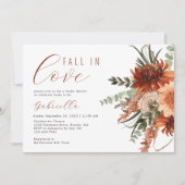 Invitation Boho Terracotta Aquarelle Fête des mariées florale (Devant)