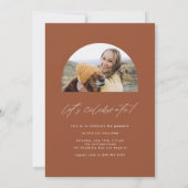 Invitation Boho Terracotta Arch Photo Graduation (Dos)