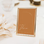 Invitation Boho Terracotta Arche Tableau Trois Numéro De Tabl<br><div class="desc">Designed to coordinate with the "Arches Minimum" Wedding Invite Collection. To change details,  click "détails". To move the text or change the size,  font,  or color,  click "Edit using Design Tool". View the collection link on this page to see all of the matching items in this beautiful design.</div>
