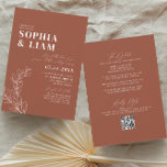 Invitation Boho Terracotta Avec RSVP QR Code Mariage<br><div class="desc">Un faire-part de mariage minimaliste en terre cuite avec typographie blanche pour l'aspect boho chic ultime, comprend des espaces modèles à l'arrière pour ajouter des détails et RSVP QR Code Si vous avez besoin de modèles correspondants qui ne sont pas dans la collection ou ont besoin d'aide, s'il vous plaît...</div>
