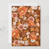 Invitation Boho Terracotta Bouquet Abundance Mariage (Dos)