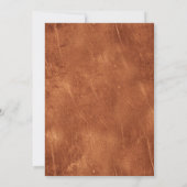 Invitation Boho Terracotta Brûlé Orange Fête des mariées Flor (Dos)