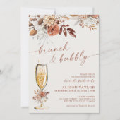 Invitation Boho Terracotta Brunch Fête des mariées Bubbly (Devant)