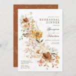 Invitation Boho Terracotta Dîner de répétition Fleur Jaune<br><div class="desc">Ces invitations botaniques à fleurs rustiques sont la touche parfaite pour votre événement sur le thème du jardin. Personnalisez l'invitation avec vos détails et si vous voulez réorganiser le style et le placement du texte,  veuillez appuyer sur le bouton "Cliquez pour customiser plus loin".</div>