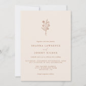 Invitation Boho Terracotta Élégant minimaliste Mariage | (Devant)