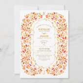 Invitation Boho Terracotta Fall quitte le Mariage rustique (Devant)
