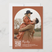 Invitation Boho Terracotta Fleur sauvage Fête des mariées bei (Dos)