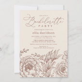 Invitation Boho Terracotta Floral Bachelorette Party (Devant)