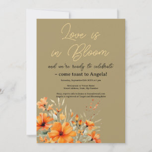 Invitation Boho Terracotta Floral Bridal Douche