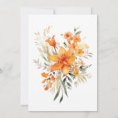 Invitation Boho Terracotta Floral Bridal Douche (Dos)
