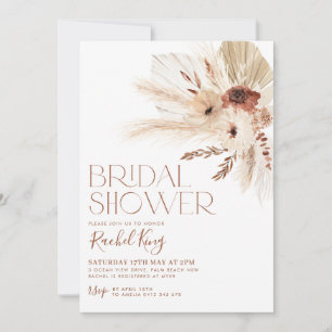 Invitation Boho Terracotta Floral Bridal Douche