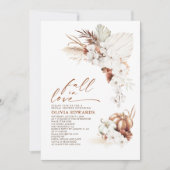 Invitation Boho Terracotta Floral Fall in Love Fête des marié (Devant)