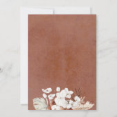 Invitation Boho Terracotta Floral Fall in Love Fête des marié (Dos)