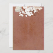 Invitation Boho Terracotta Floral Pampas Fête des mariées en  (Dos)
