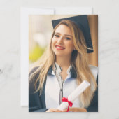 Invitation Boho Terracotta Floral Photo Graduation Party (Dos)