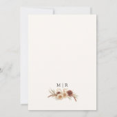 Invitation Boho Terracotta Floral Wedding Enregistrer la date (Dos)