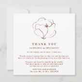 Invitation Boho Terracotta Indie Rustique Simple merci (Devant)