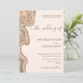 Invitation Boho Terracotta Marbre Pierre Terrain Agate (Debout devant)