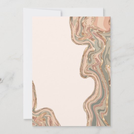 Invitation Boho Terracotta Marbre Pierre Terrain Agate (Dos)