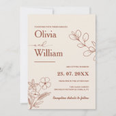 Invitation Boho Terracotta | Mariage moderne dans le désert (Devant)