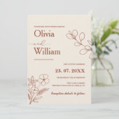 Invitation Boho Terracotta | Mariage moderne dans le désert (Debout devant)
