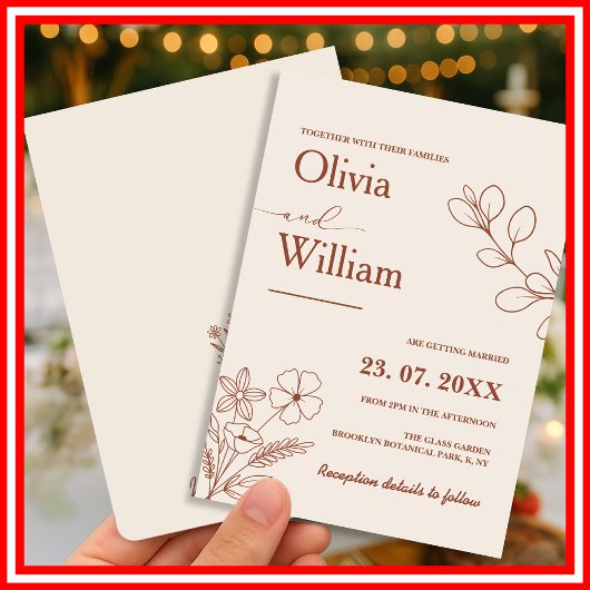 Invitation Boho Terracotta | Mariage moderne dans le désert