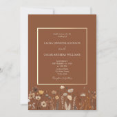 Invitation Boho Terracotta Mariage QR Code (Devant)