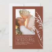 Invitation Boho Terracotta moderne brûlé Orange Mariage Photo (Devant)