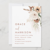 Invitation Boho Terracotta moderne Mariage d'été et d'automne (Devant)