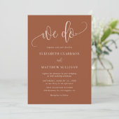 Invitation Boho Terracotta Nous Faisons Moderne Mariage de ca (Debout devant)