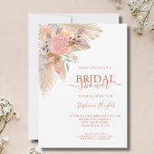 Invitation Boho Terracotta Pampas Grass Fête des mariées Flor