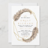 Invitation Boho Terracotta, Pampas Grass Mariage (Devant)