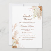 Invitation Boho Terracotta Pampas Grass Orchid Bridal Brunch (Devant)