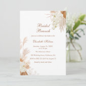 Invitation Boho Terracotta Pampas Grass Orchid Bridal Brunch (Debout devant)