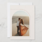 Invitation Boho Terracotta Pampas Mariage photo (Dos)