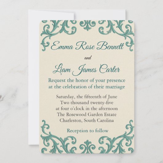 Invitation Boho Terracotta Plumes beiges (Devant)