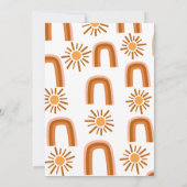 Invitation Boho Terracotta Rainbow Sun Baby shower (Dos)