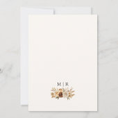 Invitation Boho Terracotta Rustic Floral Mariage (Dos)